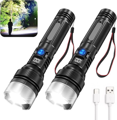 Flashlight with 10000 Lumens, Type-C Fast Charging & 16-Hour Runtime, 3 Modes, T
