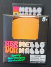 NEE DOH Mello Mallo Orange Color Changing Marshmallow Squishy Toy. FAST SHIP
