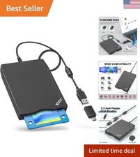 USB 1.44MB Floppy Disk Reader - Supports Windows 11/10/8/7, Lightweight Design