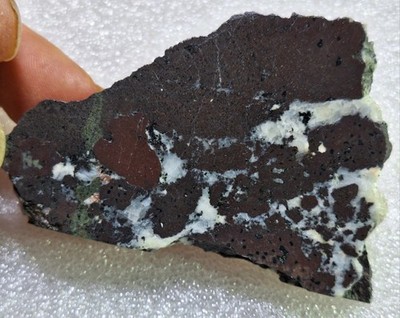 Copper and Calcite in Amygdaloidal Basalt -Polished Stone Slab -Michigan