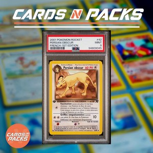 Carte Pokemon Persian obscur 42/82 Team Rocket Edition 1 PSA 9