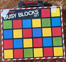 Vintage Tupperware Tuppertoys Busy Blocks Set, 30 Blocks, Ages 2 Up.