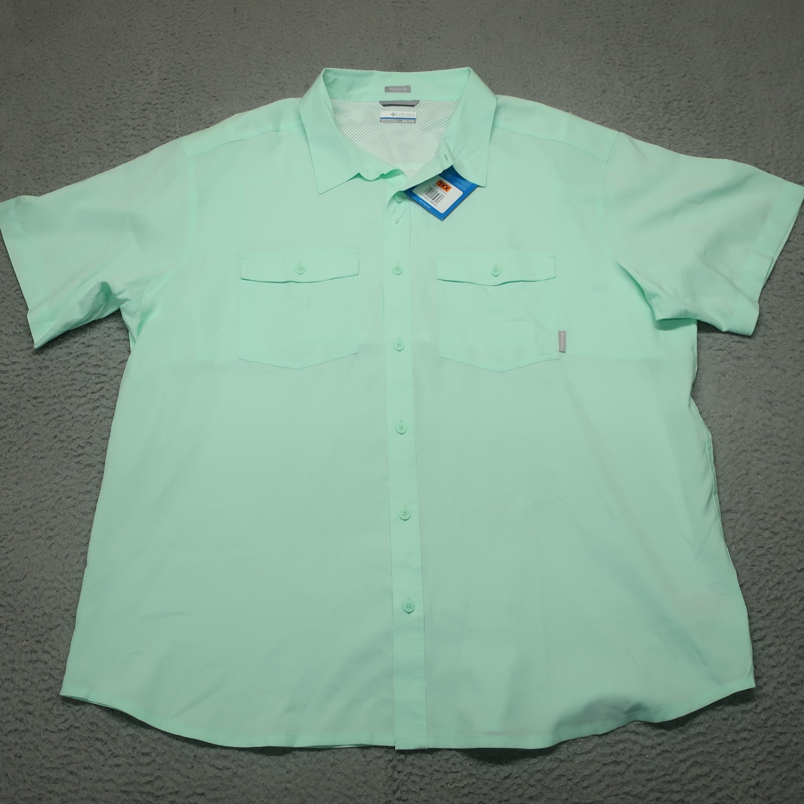 Columbia PFG Button Up Shirt Mens 2XL Gullfoss Green Omni-Shade Regular Fit NWT