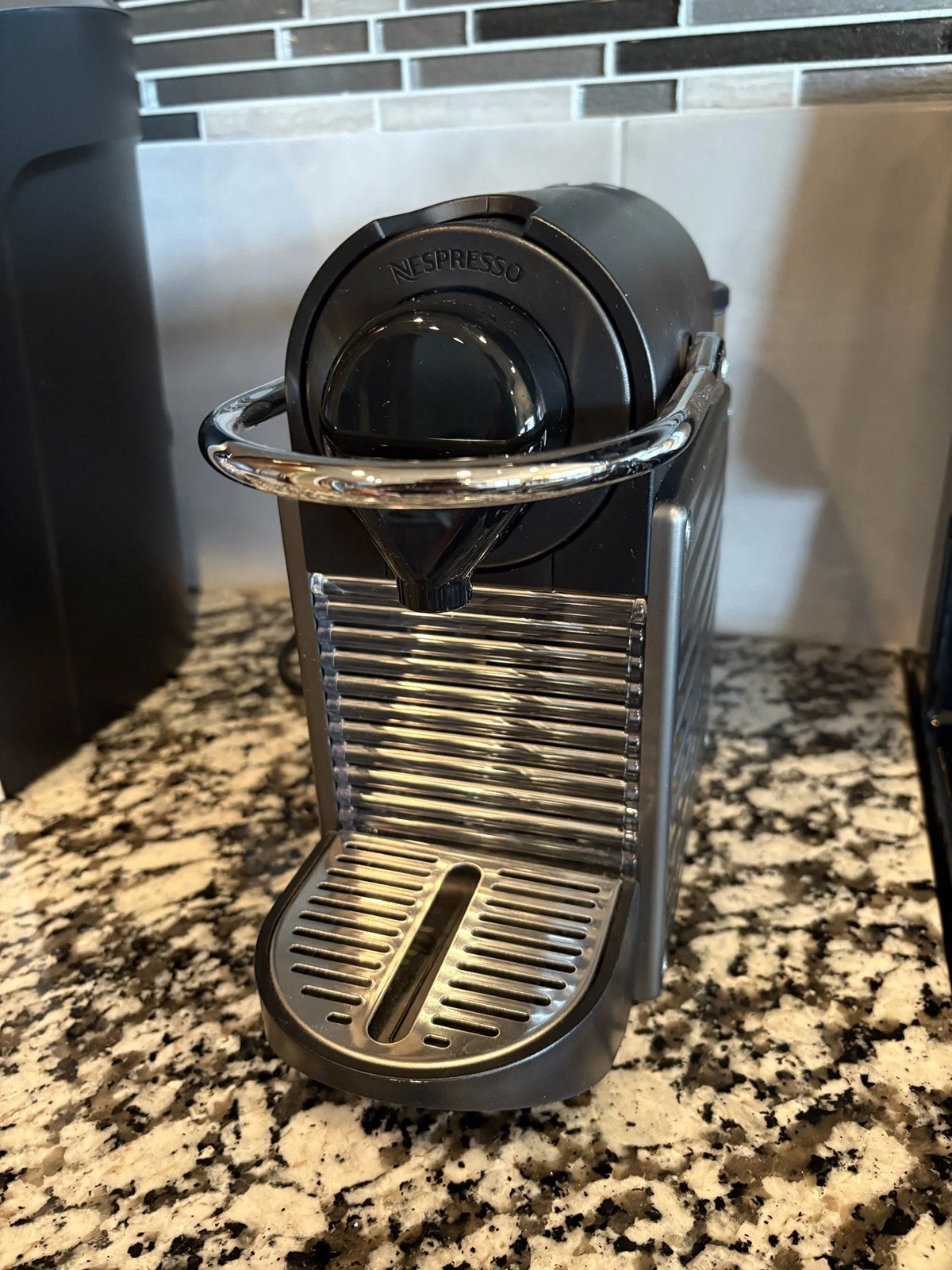 Nespresso Pixie Type C60 Espresso Coffee Capsule Pod Machine Maker Gunmetal Gray
