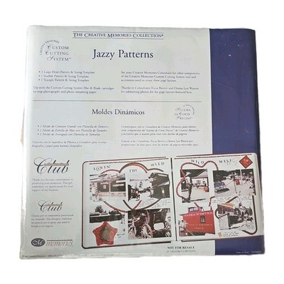 Creative Memories Custom Cutting System Jazzy Patterns Starfish/Heart/Triangle 