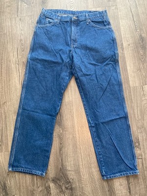 Dickies Carpenter Jean Men 36X32 Blue Straight Leg Dark Wash Workwear Painter