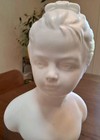 Vintage National Potteries Co. Boy & Girl Pedestal Bust Porcelain Bookend/Decor  — photo 9