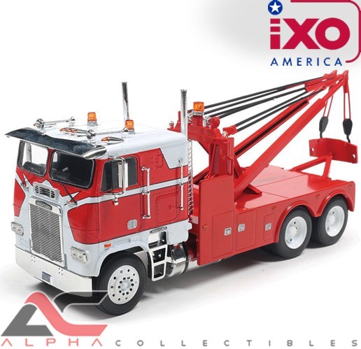 IXO U43TTR002 1:43 1987 FREIGHTLINER FLA TOW TRUCK - RED & WHITE
