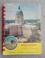 1861 - 1961 Official Kansas Centennial Pictorial Calendar Book