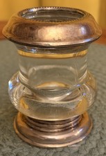 Frank M. Whiting Vintage Sterling Silver Glass Toothpick Holder MCM
