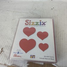 Sizzix Red Die Cut HEARTS 38-0157 Brand New A...
