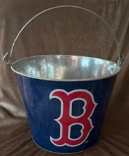 🔥 Boston Red Sox 5 Quart Metal Ice Pail Bucket Boelter Brands 