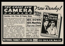 1939 Print Ad National Target & Supply Co. - New Camera Catalog - Washington, DC