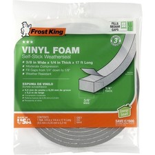Vinyl Foam Tape Closed Cell 3/4 Inch Wide 1/2 Inch Thick 10 Feet Long Grey