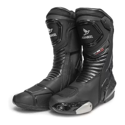 Men s Motorcycle Racing Boots   Microfiber Leather Motorbike Riding Boots with R