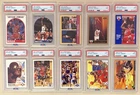 (10) 1990'S MICHAEL JORDAN PSA 9 CARD LOT  ALL DIFFERENT FLEER UD HOOPS SKYBOX