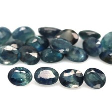 7.55 CT. Gemstone Heated 22Pcs Bluish Green Sapphire Madagascar Oval