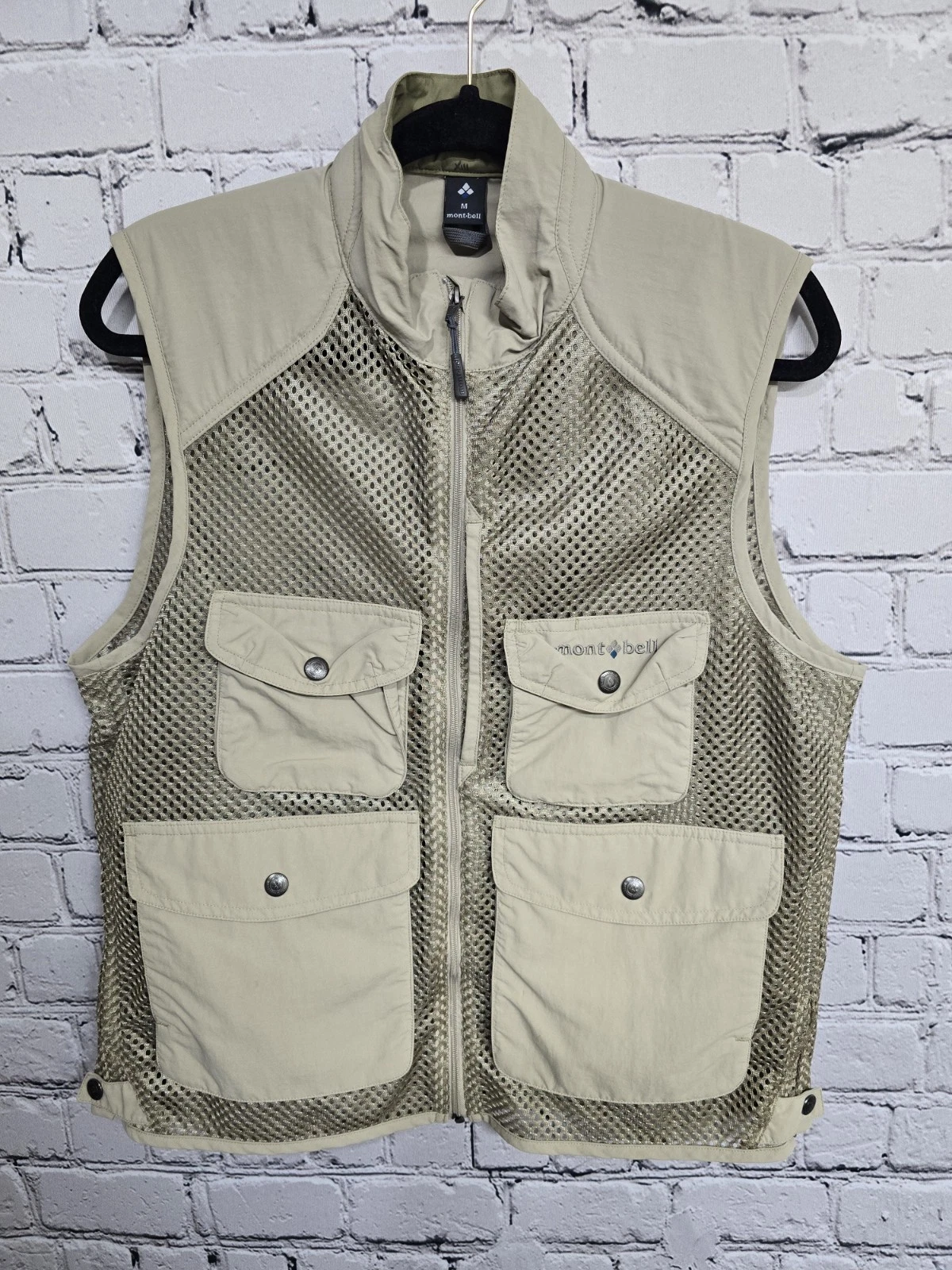 Montbell Fishing Vest Mens M Utility Outdoor Hiking Camping Tactical Full Zip