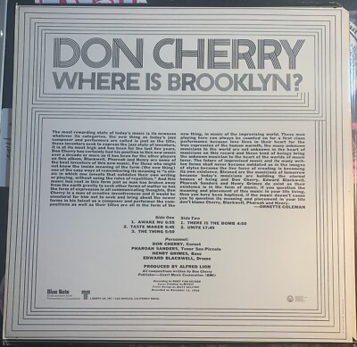 米LP Don Cherry Where Is Brooklyn BST84311 BLUE NOTE /00260 米LP Don Cherry Where Is Brooklyn BST84311 BLUE NOTE /00260