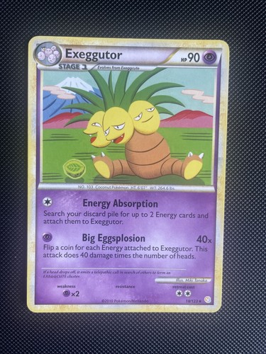 Pokémon TCG Exeggutor Heartgold & Soulsilver 18/123 Regular Rare LP