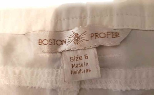 BOSTON PROPER 3 in 1 Cotton Pants w/Rhinestones Finishing, White Size 6, NWOT - Picture 14 of 16