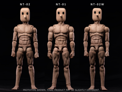 NT-02W: Nota Studio Notaman 1/12 scale male base body - Slim, Wide