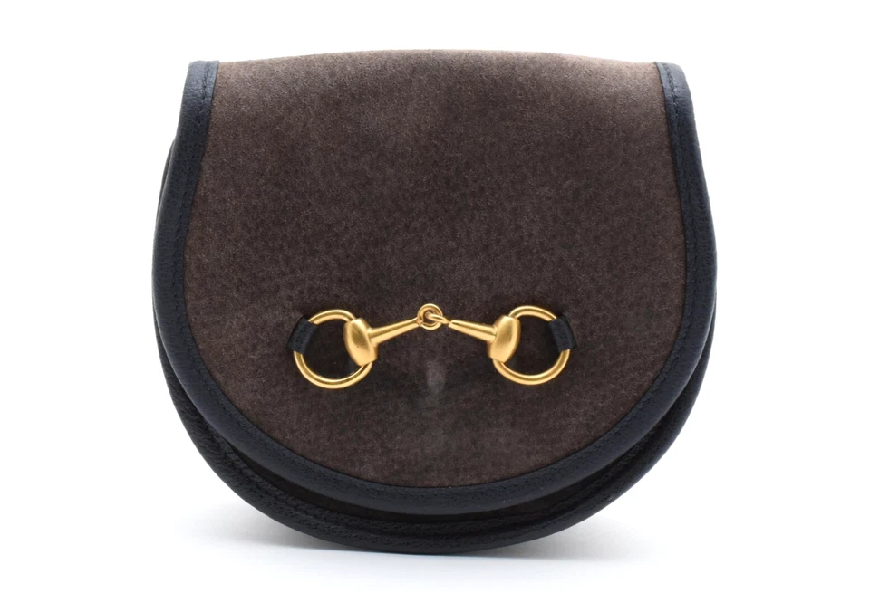 Auténtico bolso bandolera de cuero GUCCI Horsebit de colección Foto 3 de 4