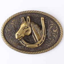 Horse Men's Belt Buckle Western Cowboy Native American HRS-03
