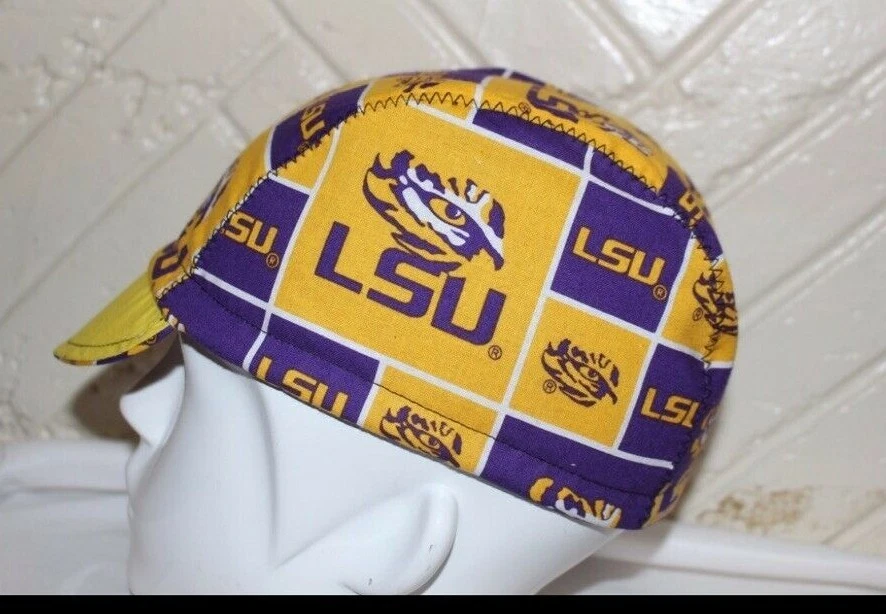 GORRA DE CICLISMO UNIVERSIDAD ESTATAL DE LUISIANA 100% HECHA A MANO EN ESTADOS UNIDOS TALLA L M S  Foto 2 de 3