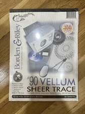 Borden & Riley #90 Sheer Trace/Medium Weight Vellum Pad, 9x12 - 50 Shts.
