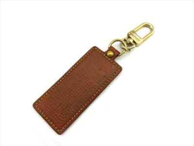 LOUIS VUITTON Keychain Goddess Leather x Gold Bracket