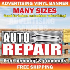 AUTO REPAIR Advertising Banner Vinyl Mesh Sign Oil Change Tune Up Brakes Service
