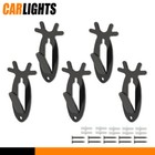5x European Deer Antelope Antler Style Mount Skull Wall Hanger Hook Black New