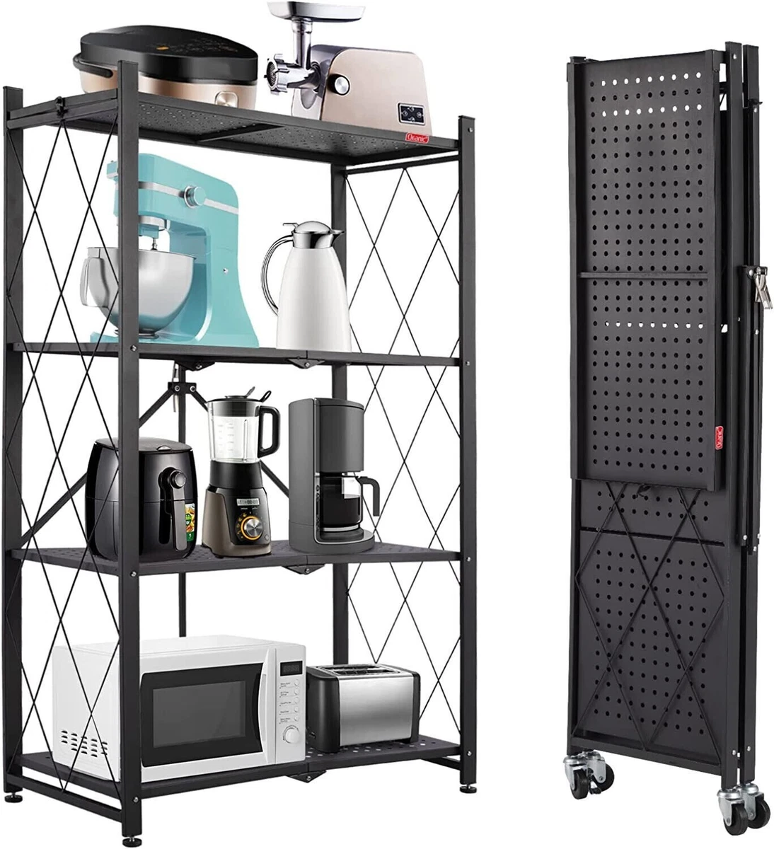 Garage Shelving Units 4 Tiers Metal Shelving Units for Storage