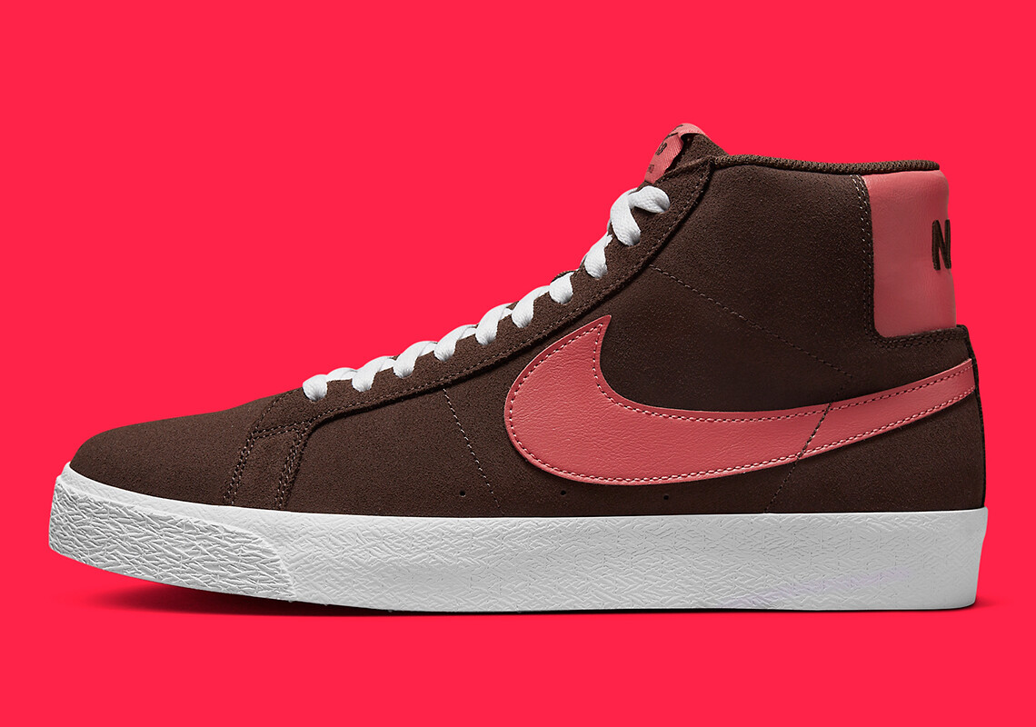 Мужские коньки Nike SB Blazer Mid Baroque Brown Adobe Pink Red FD0731-200 sz 13