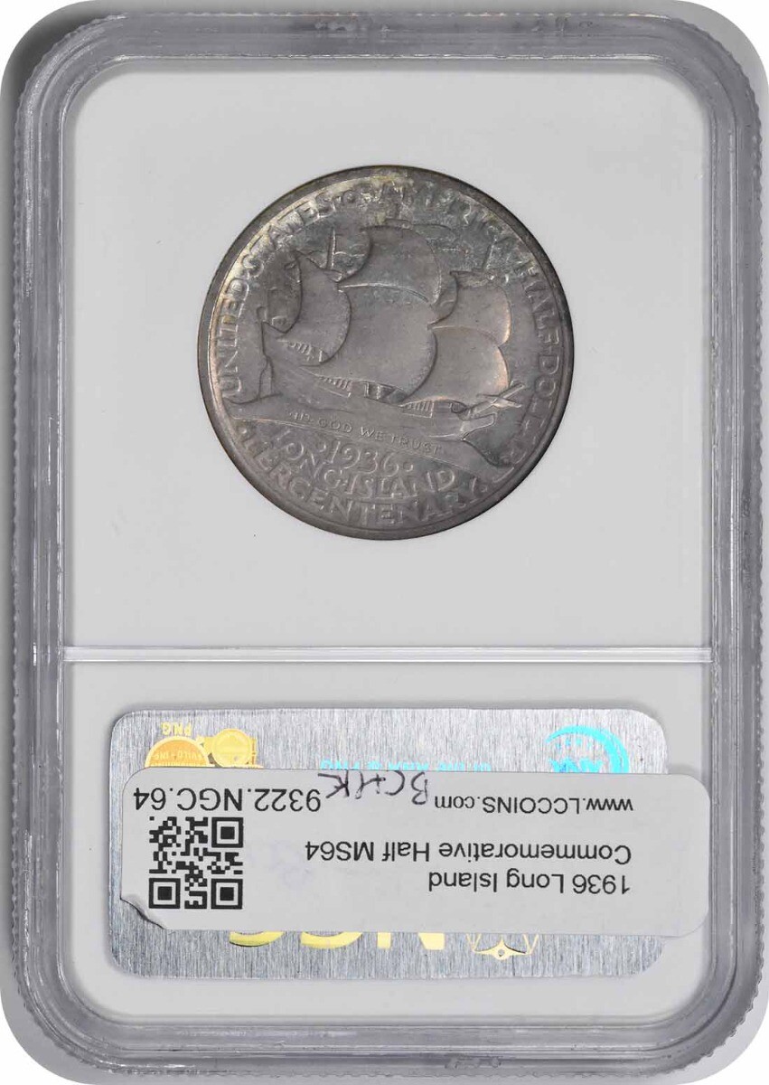 『NGC MS64』アーカンソー州ロビンソン像記念ハーフダラー銀貨(1936年) NGC MS64』アーカンソー州ロビンソン像記念ハーフダラー銀貨(1936年