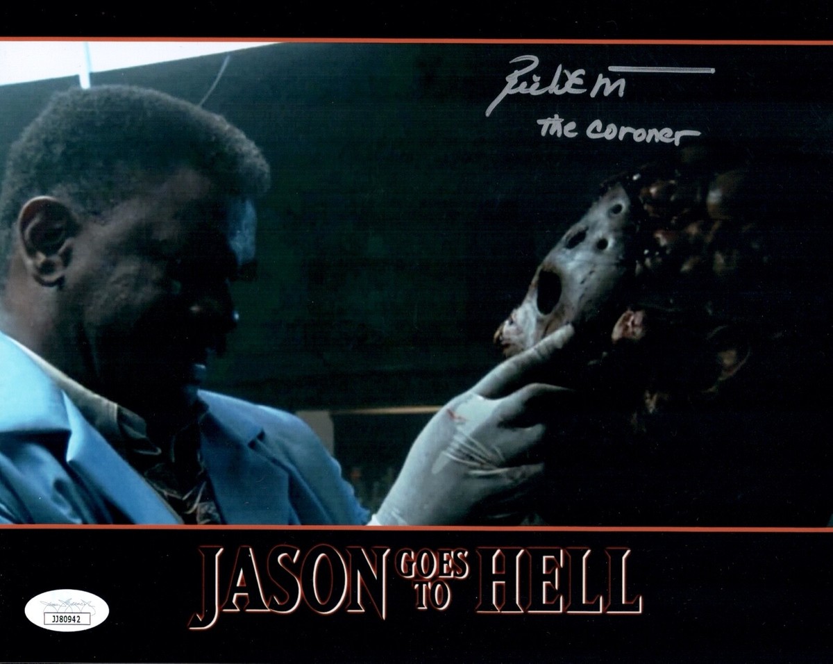 RICHARD GANT Signed JASON GOES TO HELL 8x10 Photo CORONER