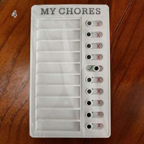 Kids Chore Chart Check List Memo Plastic Board Planner Easy and Fun To Use § - Picture 14 of 17