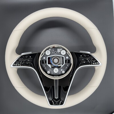 Genuine Mercedes-Benz W223 S-Class EQS Sport Steering Wheel Beige A0004605813
