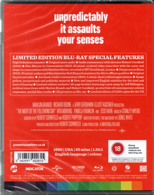 The Night of the Following Day - Limited Edition Blu-ray - New & Sealed - Image 2 of 2