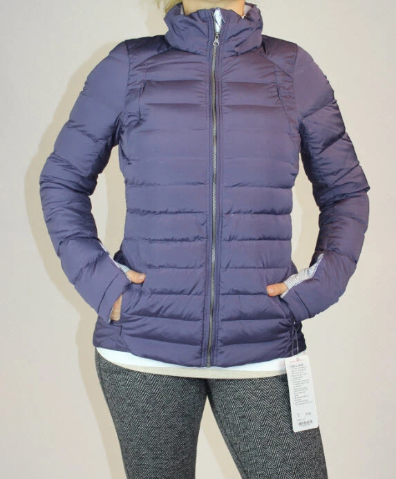 Lululemon Fluffed Up Jacket size 4 Nightfall NWT Purple Winter Run Ski Coat NEW