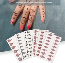 Temporary Stickers Personality Waterproof Black Lace Flower Finger Tattoo NH9