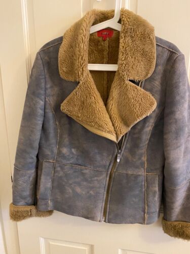 Brilliant Faux Fur Flight Jacket Per Una Vintage Excellent condition size 10 - Picture 2 of 7