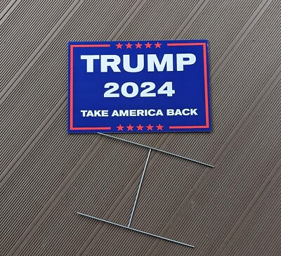 Trump 2024 Banner ‚Take American Back‘ – 98 X 18 Zoll, Polyester, Mit Messingösen Für Innen/Außen