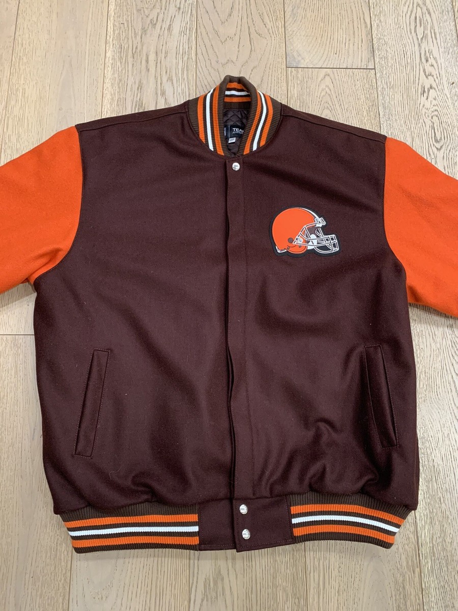 Cleveland Browns JH Design Big & Tall Brown/Orange Full-Snap