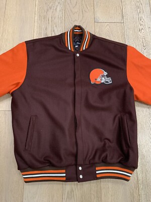 Cleveland Browns JH Design Big & Tall Brown/Orange Full-Snap