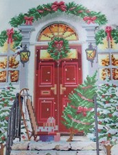 New Year House Bead Embroidery Scheme on Canvas DIY Printed Pattern ta-474