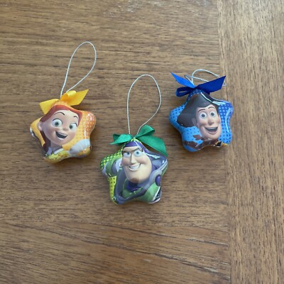 DISNEY TOY STORY WOODY 2'' STAR CHRISTMAS Ornaments- Woody, Buzz And Jessie