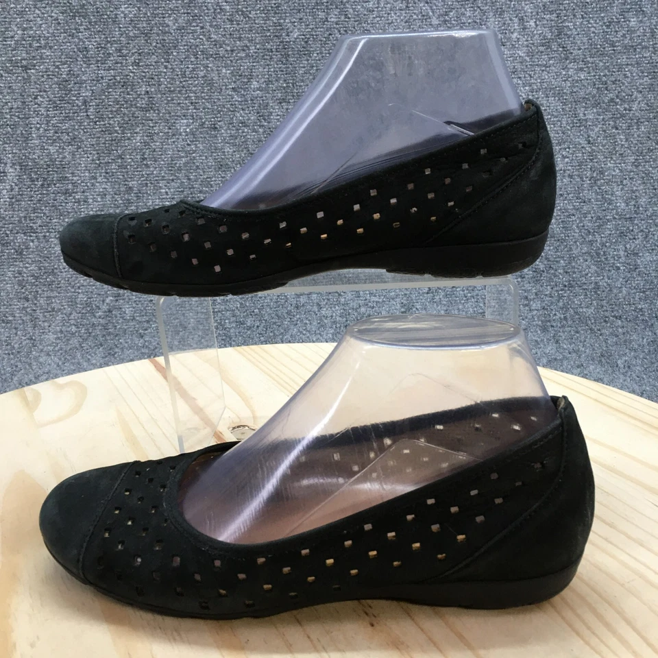 Gabor Shoes Womens US 6 UK 4 Slip On Flats Black Leather Comfort Closed Toe - Image 2 of 4