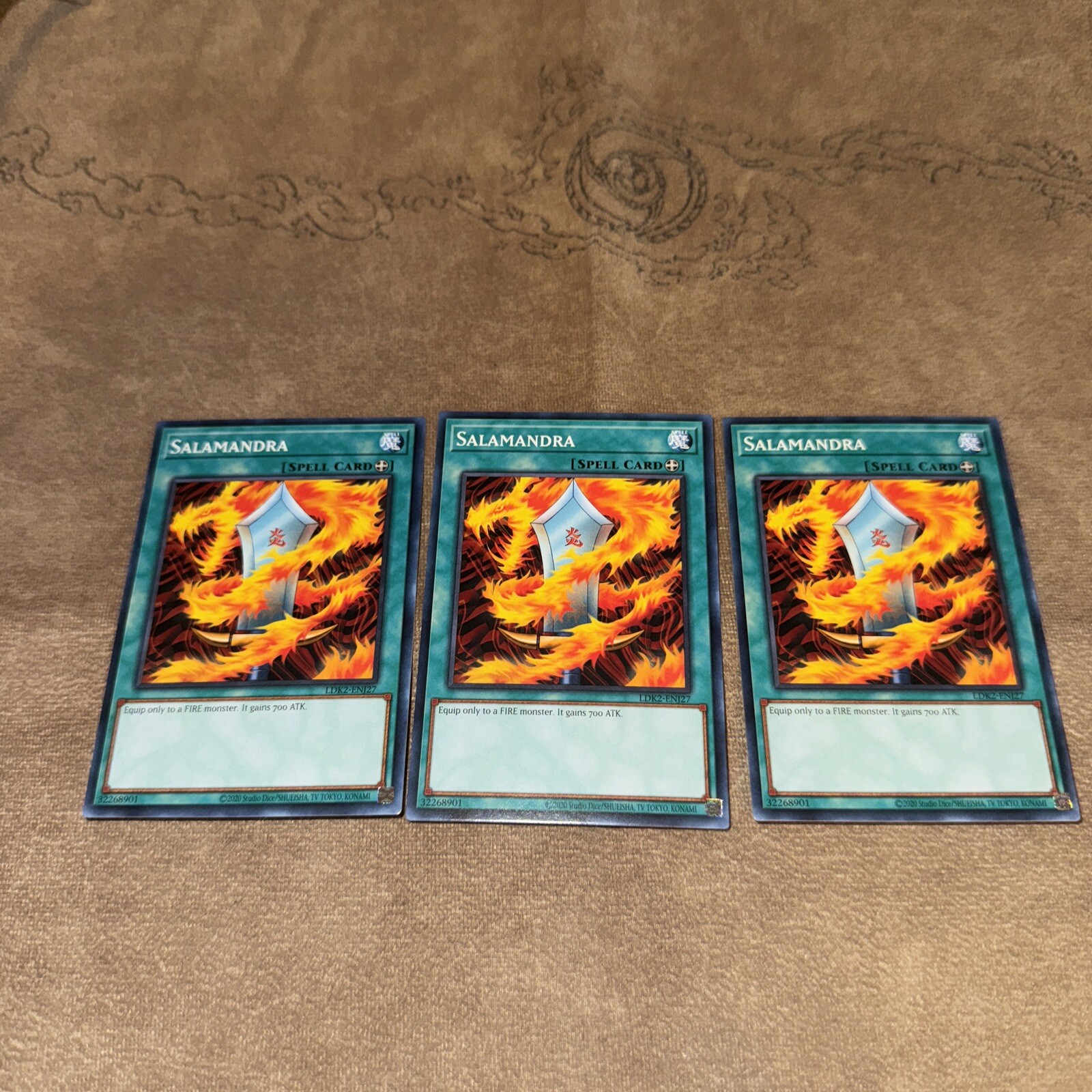 Yugioh! Salamandra x3 LDK2-ENJ27 Playset NEW Unlimited NM/M